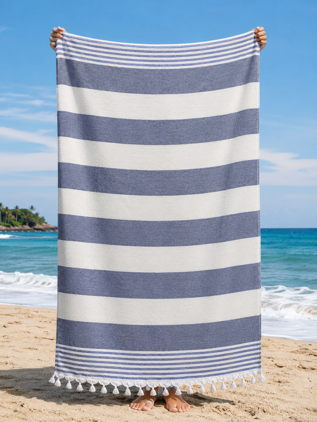 beach towel ,90 X 160 cm , 100% cotton , Highly absorbent