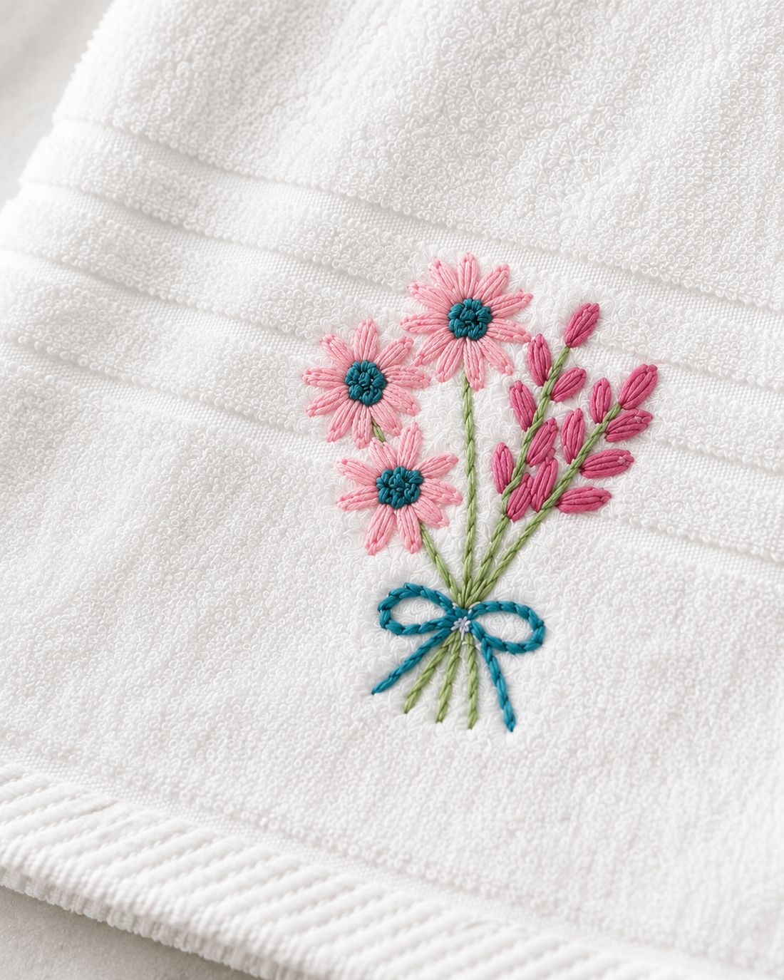 Bath towel 90 x155 cm ,100% cotton ,Soft Petals design