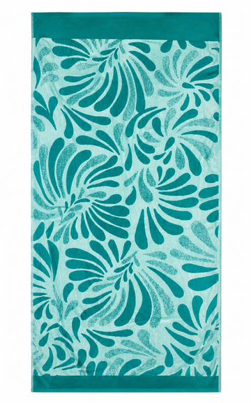Beach towel , 70 x 140 , 100% cotton ,Highly absorbent ,Tropical Leaf Beach Towel