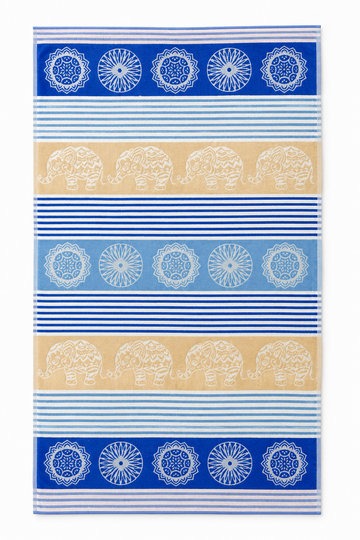 Pareomix Beach towel , 86 x 170 , 100% cotton ,Highly absorbent , Mandala Elephant design