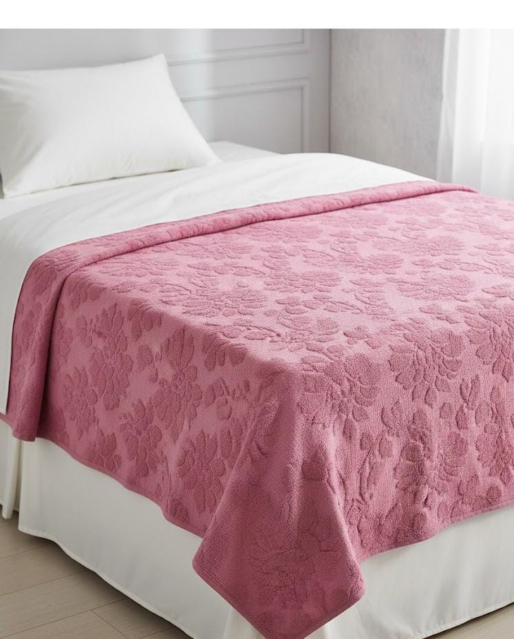 Bed coverlet , 100% cotton , Elegant terry design