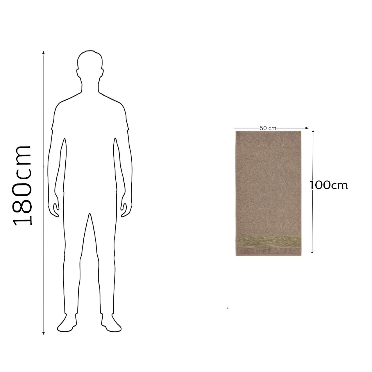 Face Towel, 50*100, 100% Cotton,Wave-Patterned Border