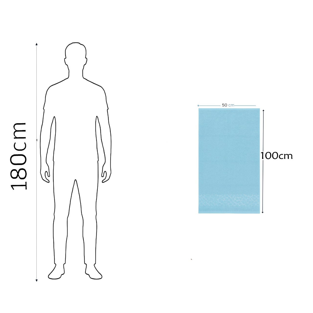 face towel, 50*100, 100% cotton