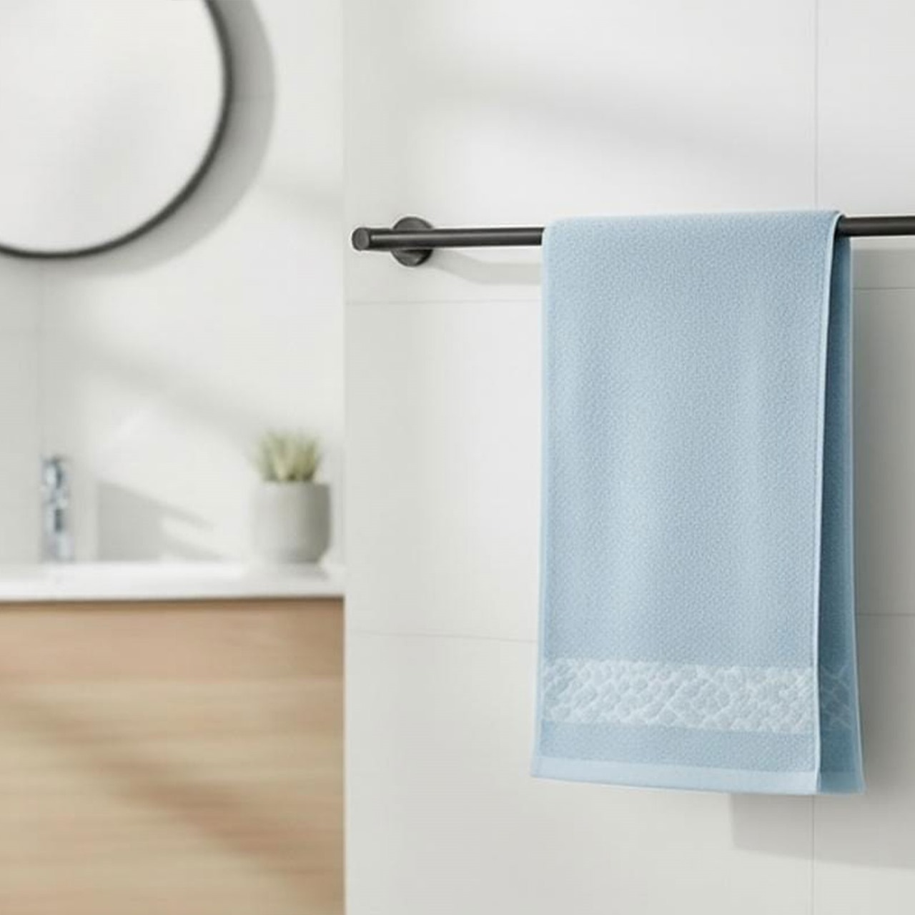 Face Towel, 50*100, 100% cotton ,decorative border