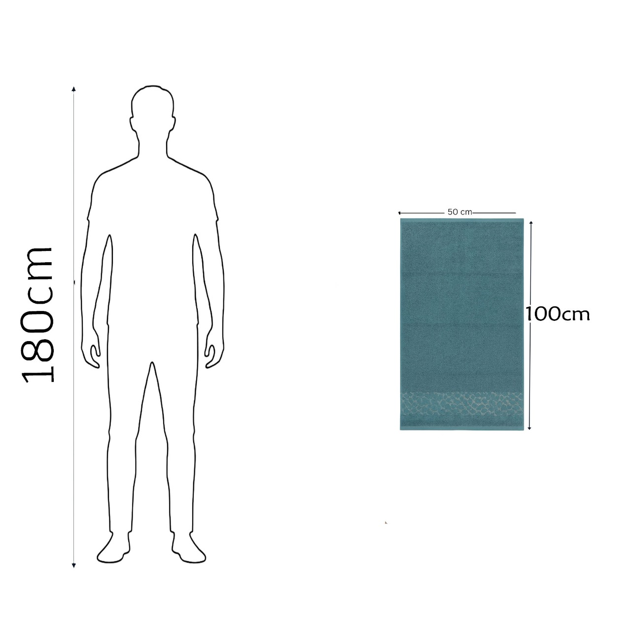 Face Towel, 50*100, 100% cotton ,decorative border