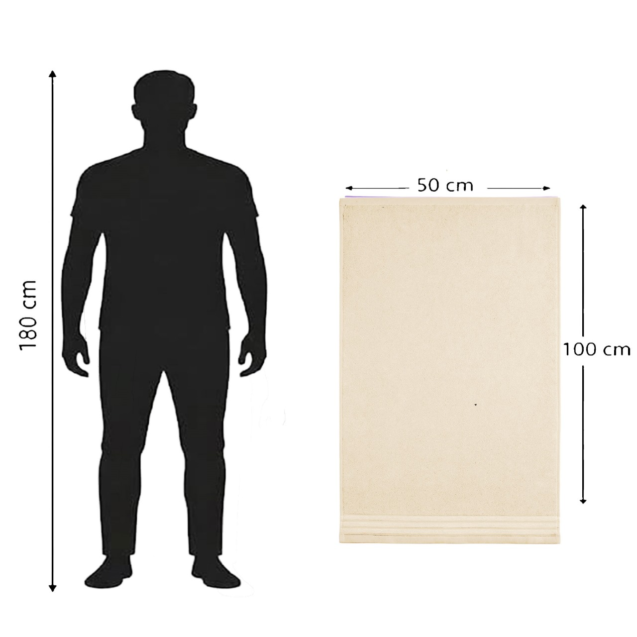 Face Towel - 50*100 cm - 300 gm (Chenille Border)