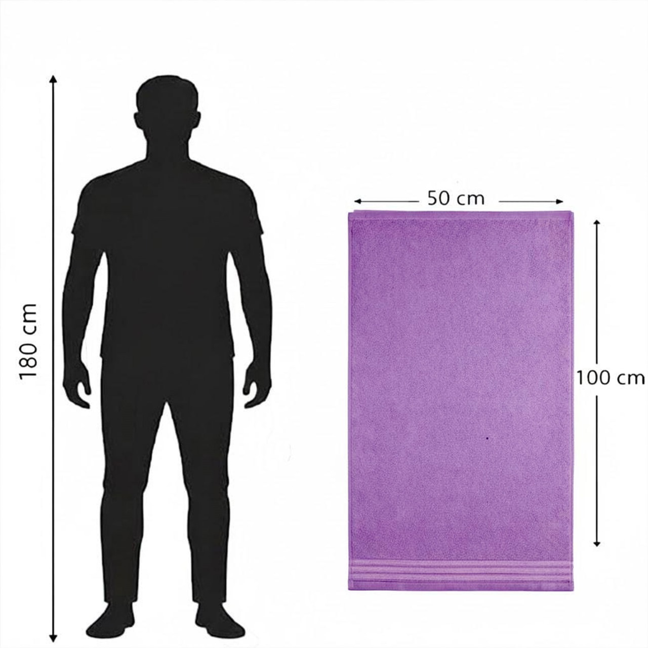 Plain Towel 50×100 cm – 300 gm (Chenille Border)