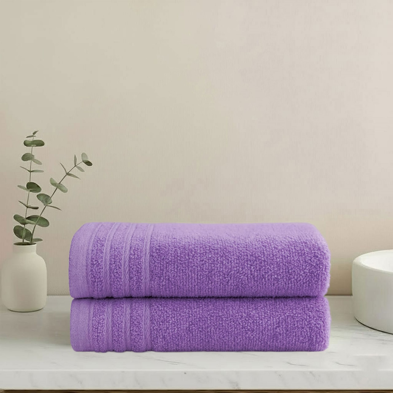 Face Towel - 50*100 cm - 300 gm (Chenille Border)