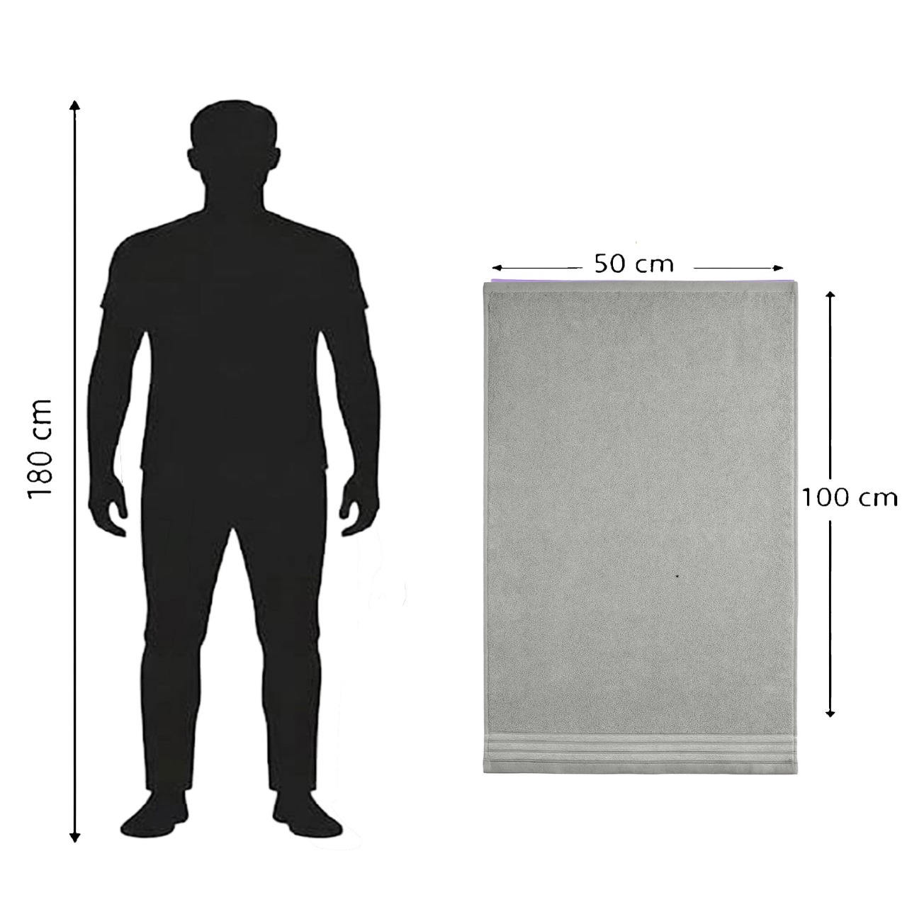 Face Towel - 50*100 cm - 300 gm (Chenille Border)