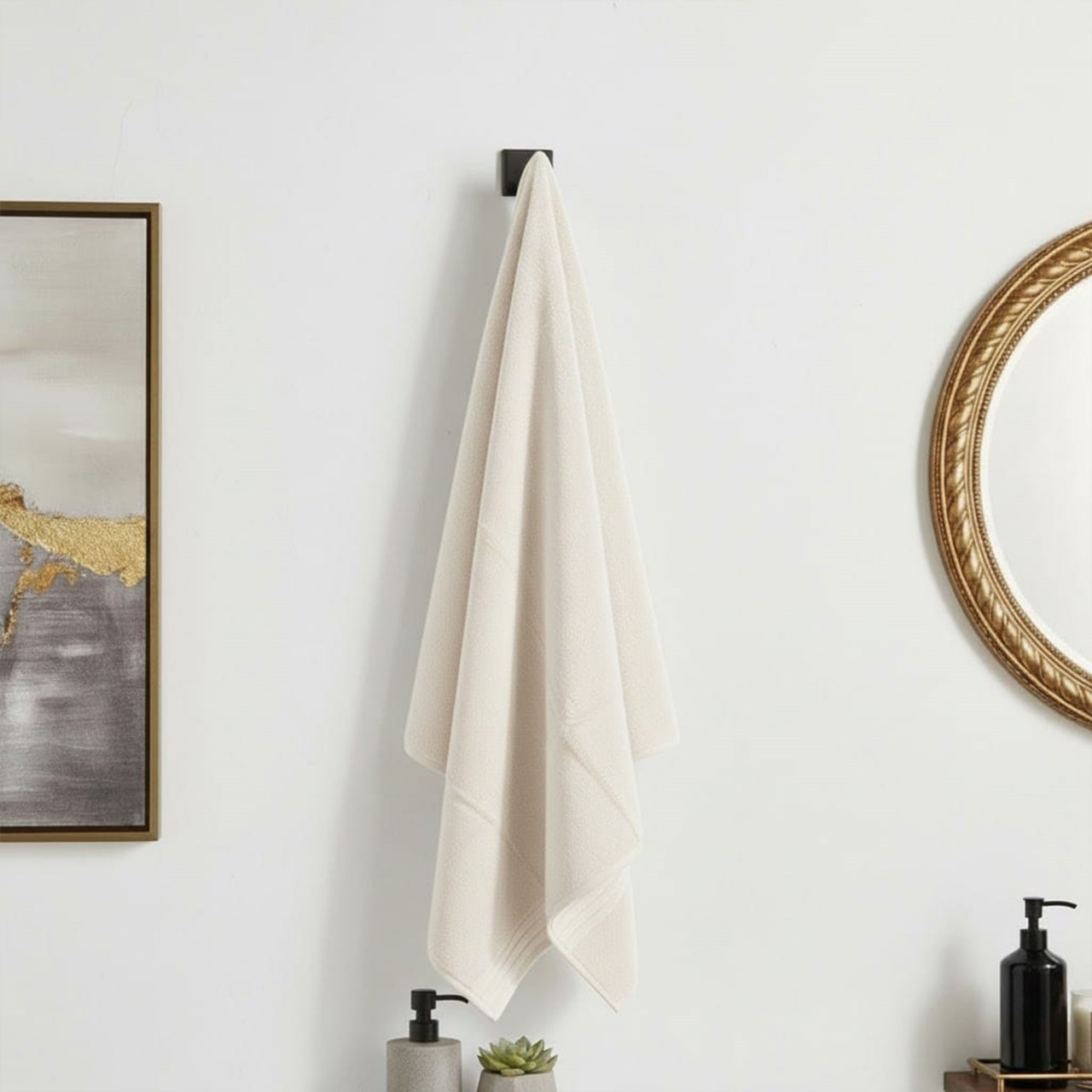 Face Towel ,Plain ,50*100 ,100% cotton  (Chenille Border)