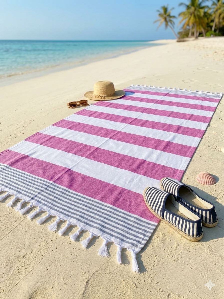 beach towel ,90 X 160 cm , 100% cotton , Highly absorbent