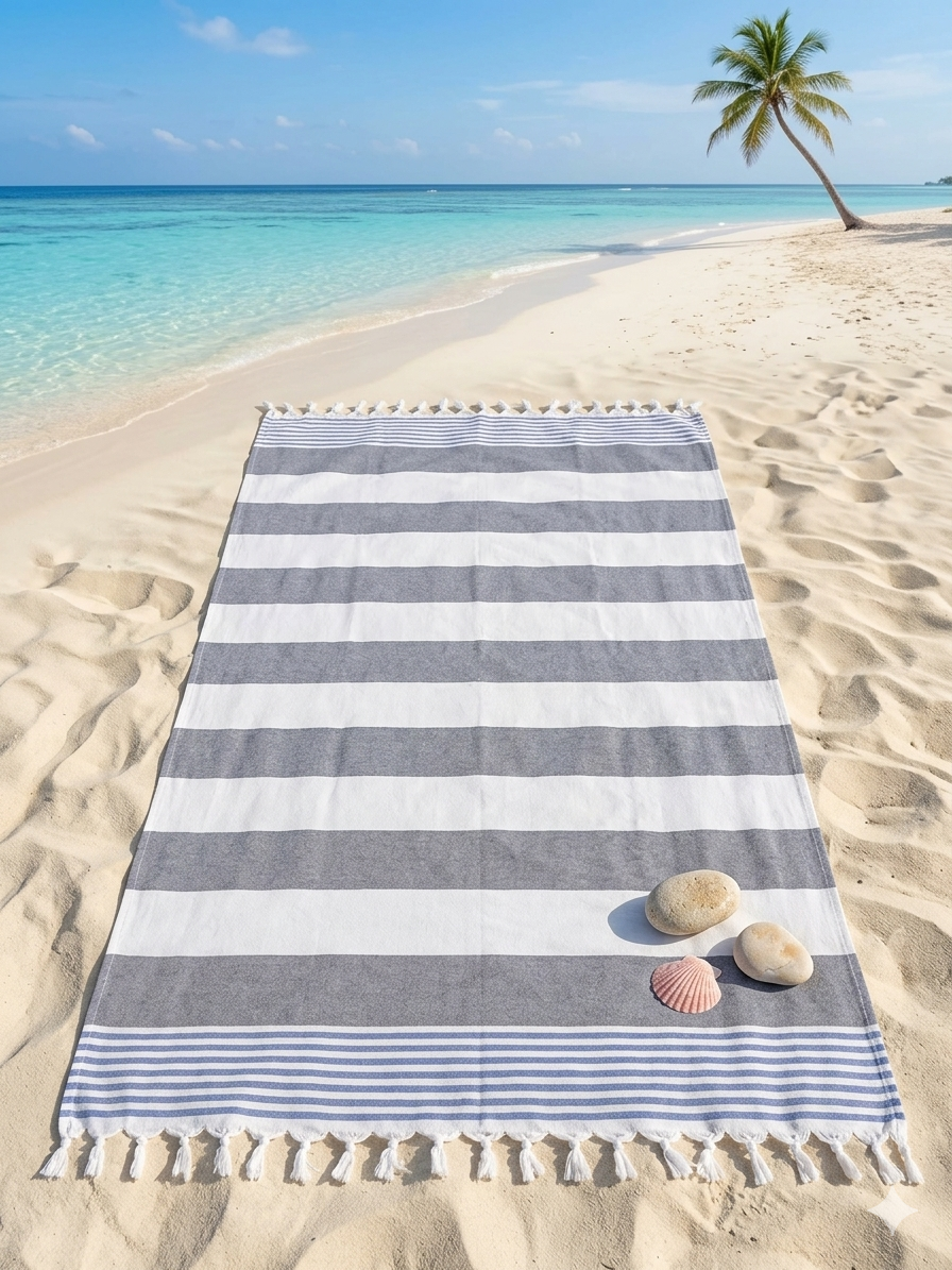 beach towel ,90 X 160 cm , 100% cotton , Highly absorbent