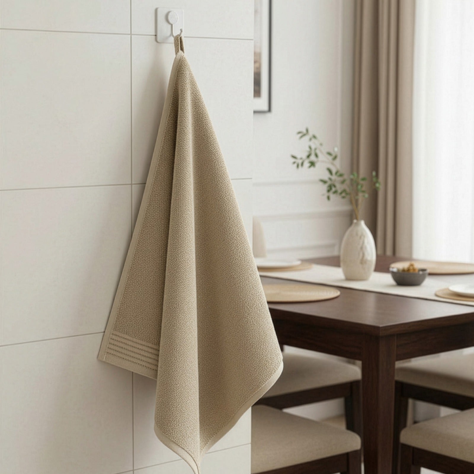 Table towel (65×65 cm) and hand towel (50×50 cm),100% cotton