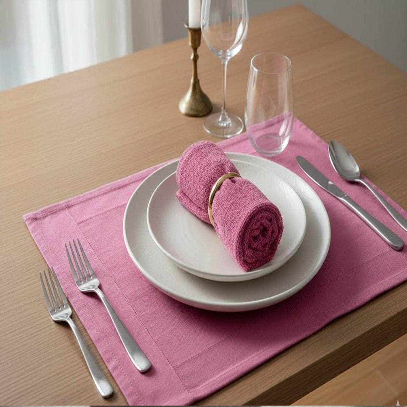 Table towel (65×65 cm) and hand towel (50×50 cm),100% cotton