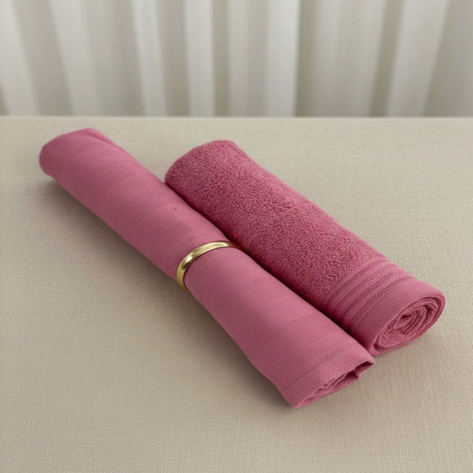 Table towel (65×65 cm) and hand towel (50×50 cm),100% cotton