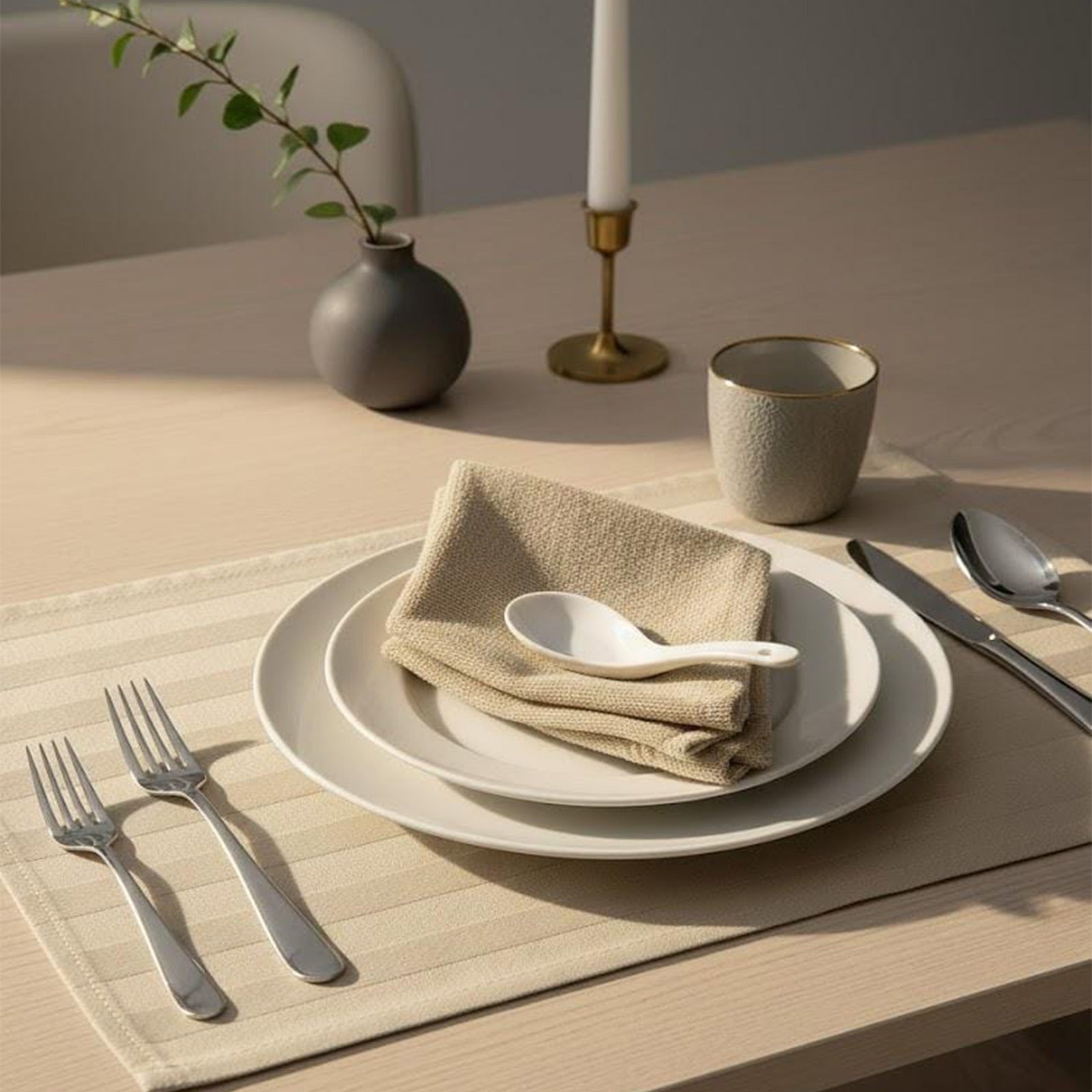 Table towel (65×65 cm) and hand towel (50×50 cm),100% cotton