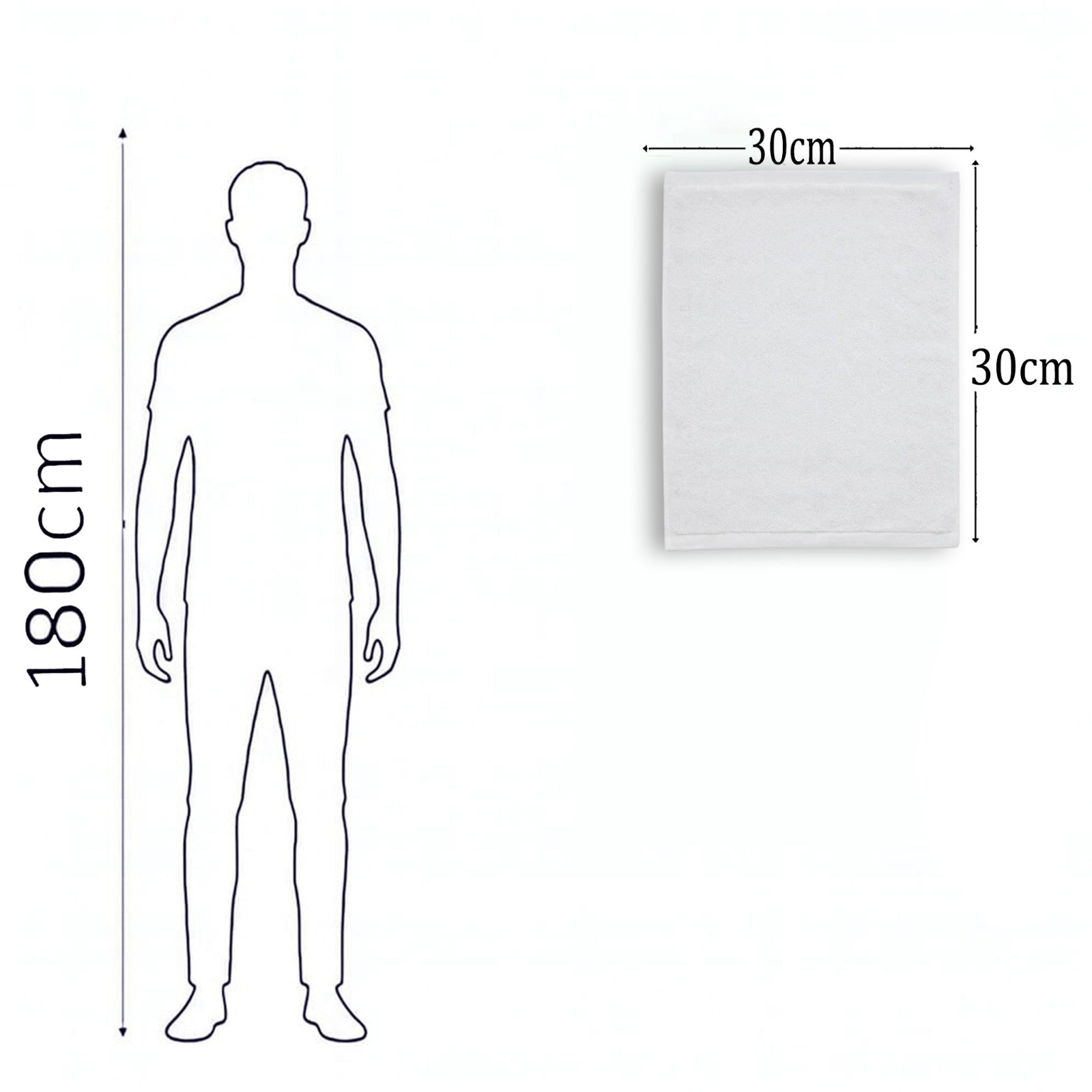 White Hotel Hand Towel – 30×30 cm