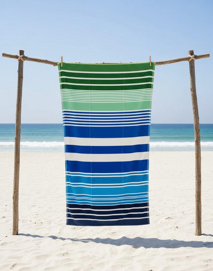 Beach Towel, 100% Cotton ,size 86*158 cm ,Colorful Summer Stripe Design