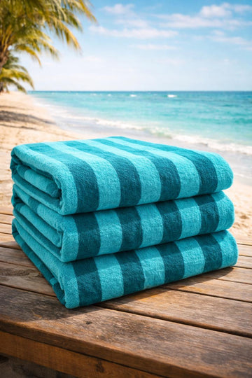Beach Towel, 100% Cotton ,size 86*160 cm ,Classic Stripe Design