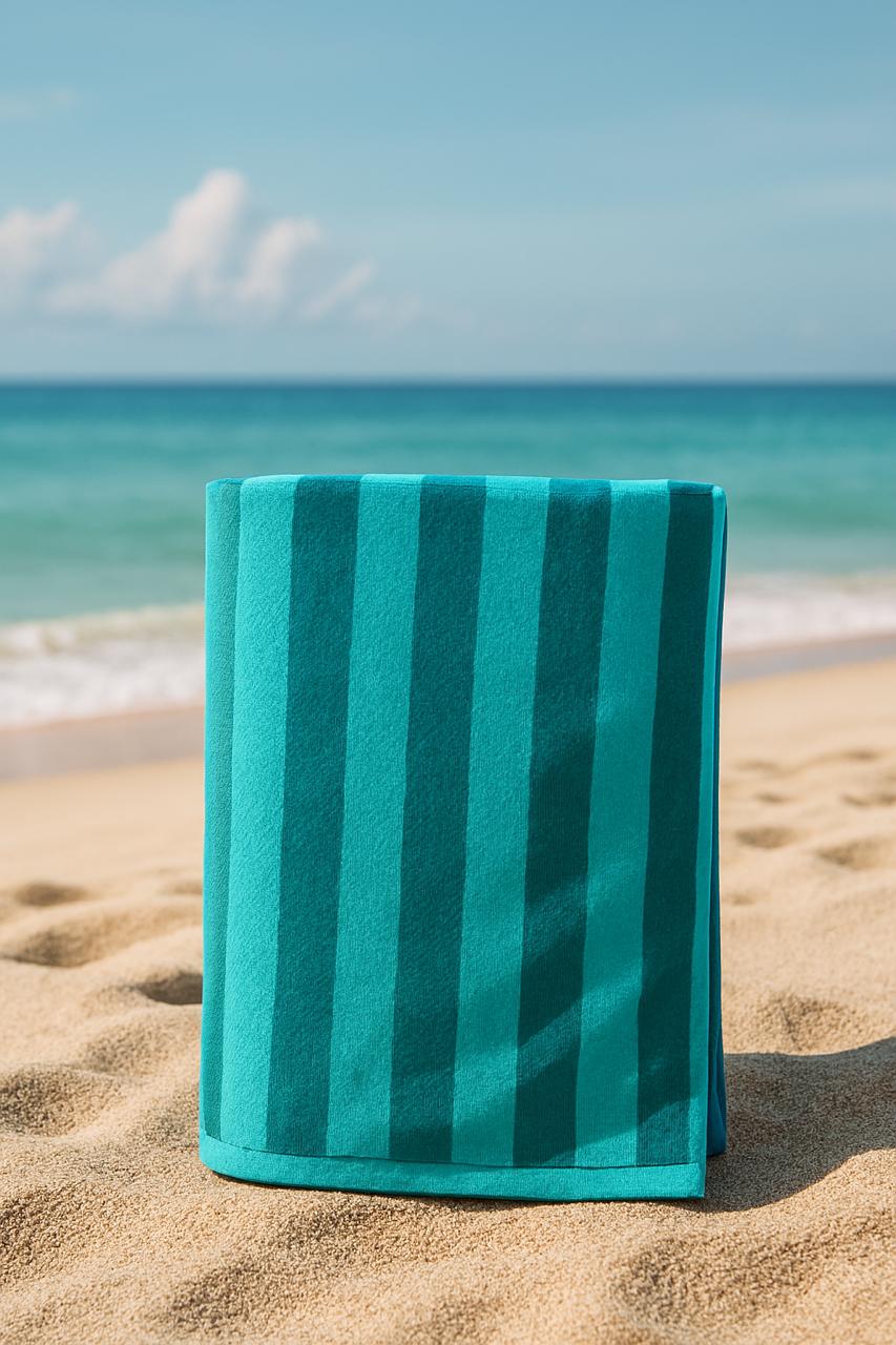 Beach Towel, 100% Cotton ,size 86*160 cm ,Classic Stripe Design