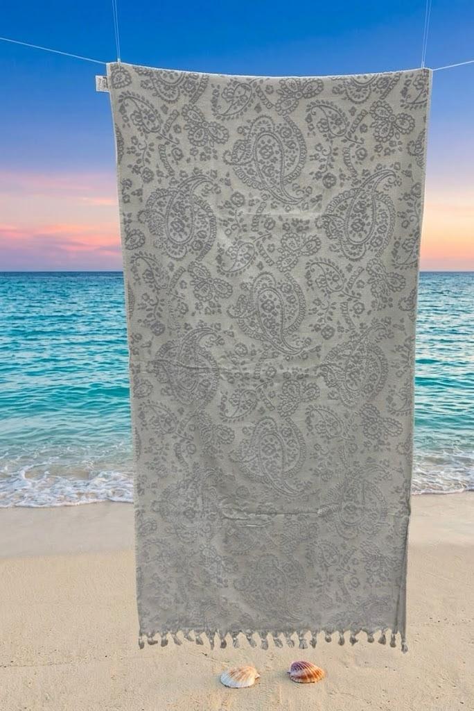 Beach Towel, 100% Cotton, Size 86*170 cm, Paisley Pattern