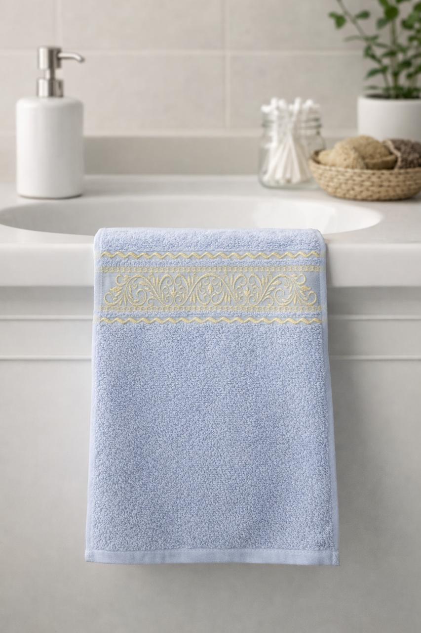 Hand Towel ,40 x 60 cm,100% Cotton, powder blue