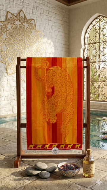 Beach towel, 90*160 cm ,100% cotton ,Leopard Pattern design