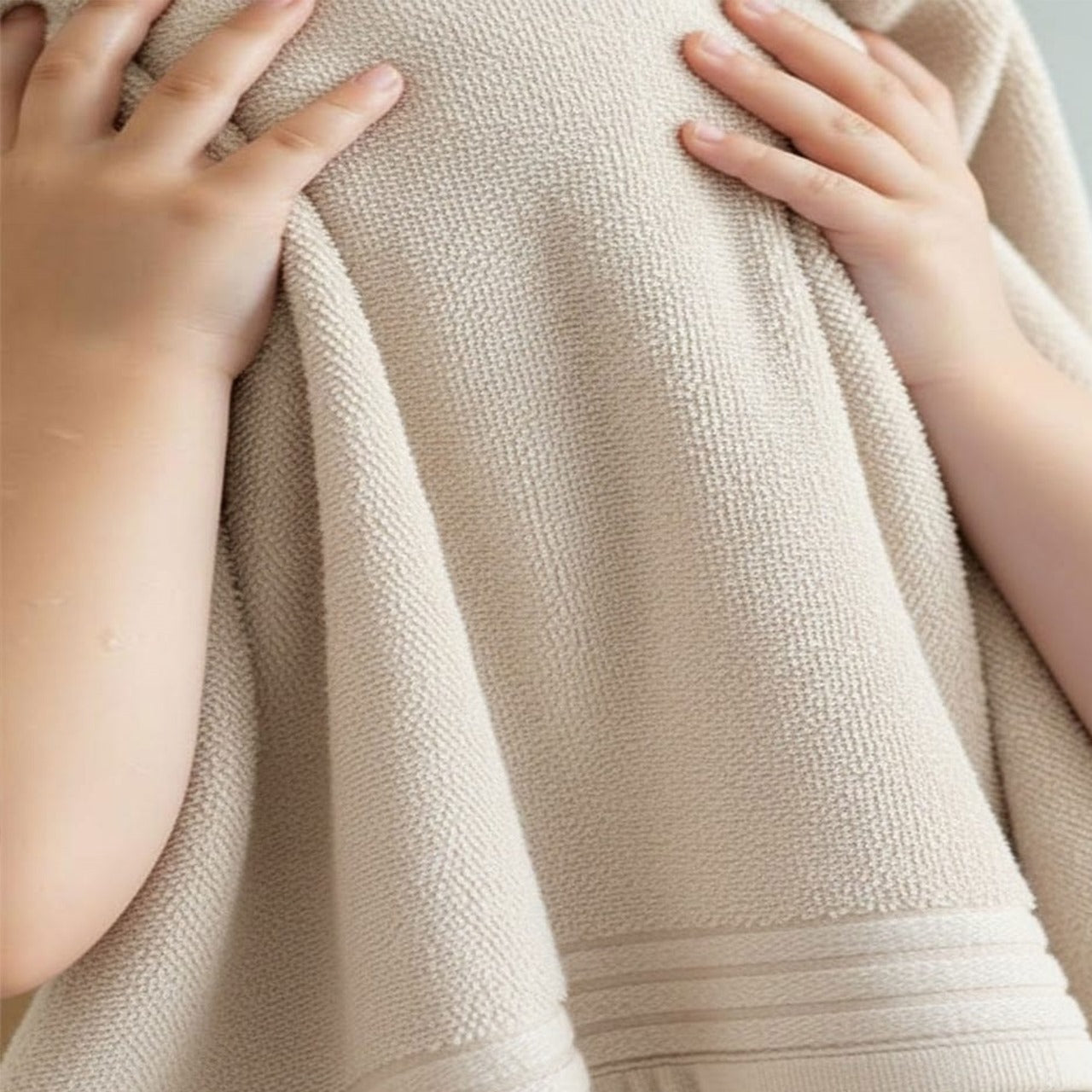 Face Towel ,Plain ,50*100 ,100% Cotton  (Chenille Border)