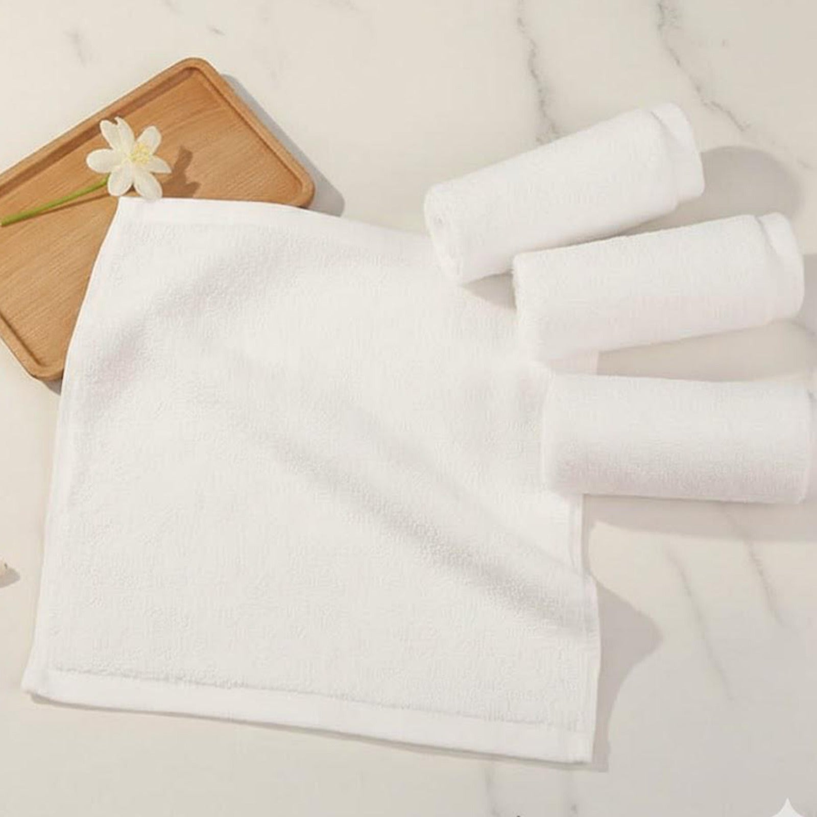 White Hotel Hand Towel – 30×30 cm