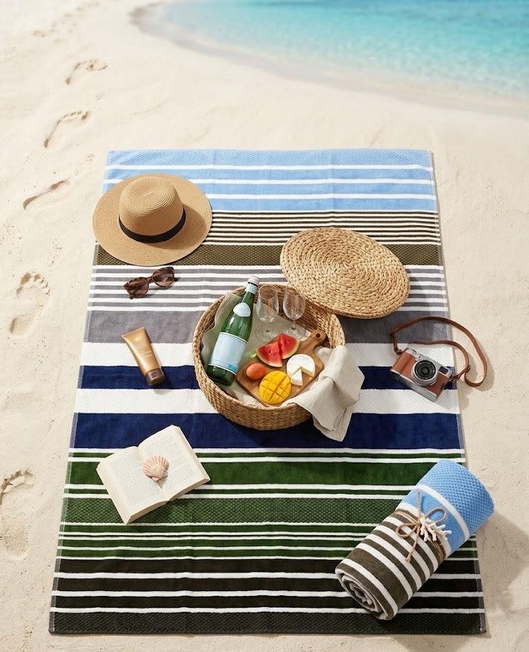 Beach Towel, 100% Cotton ,size 86*158 cm ,Colorful Summer Stripe Design