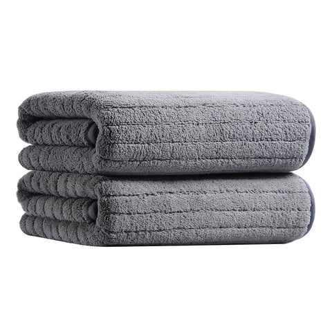 2 Pack Hand Towels Soft Absorbent Quick Dry Microfiber Plush