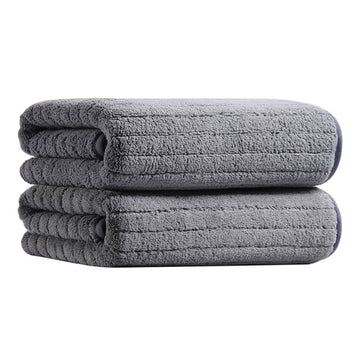 2 Pack Hand Towels Soft Absorbent Quick Dry Microfiber Plush