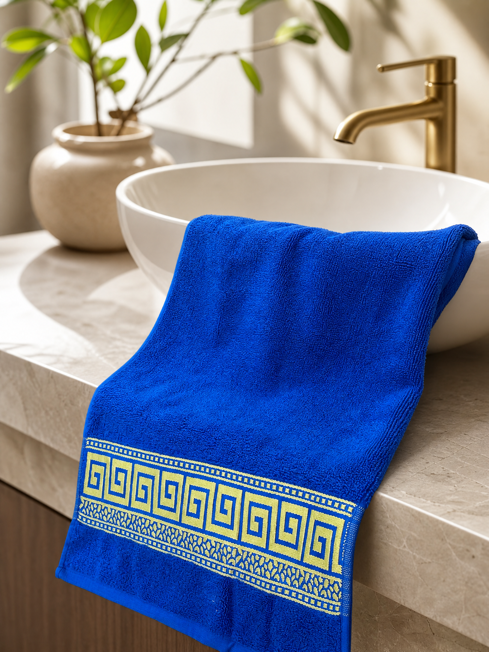 Facetowel , 50*100 , 100% cotton, Highly absorbent ,Versace Pattern