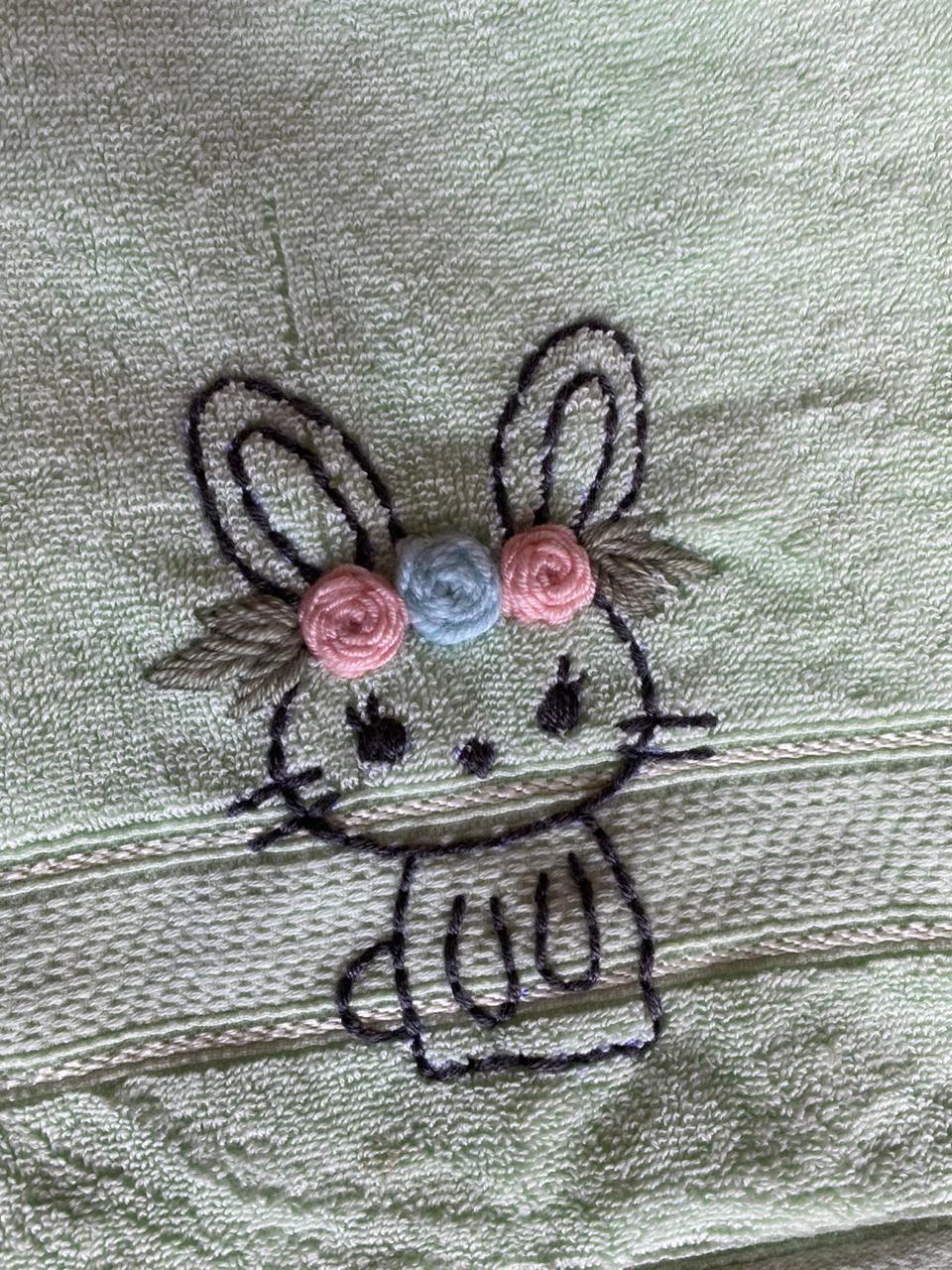 Handmade face towel , 50 X100 cm , 100% cotton