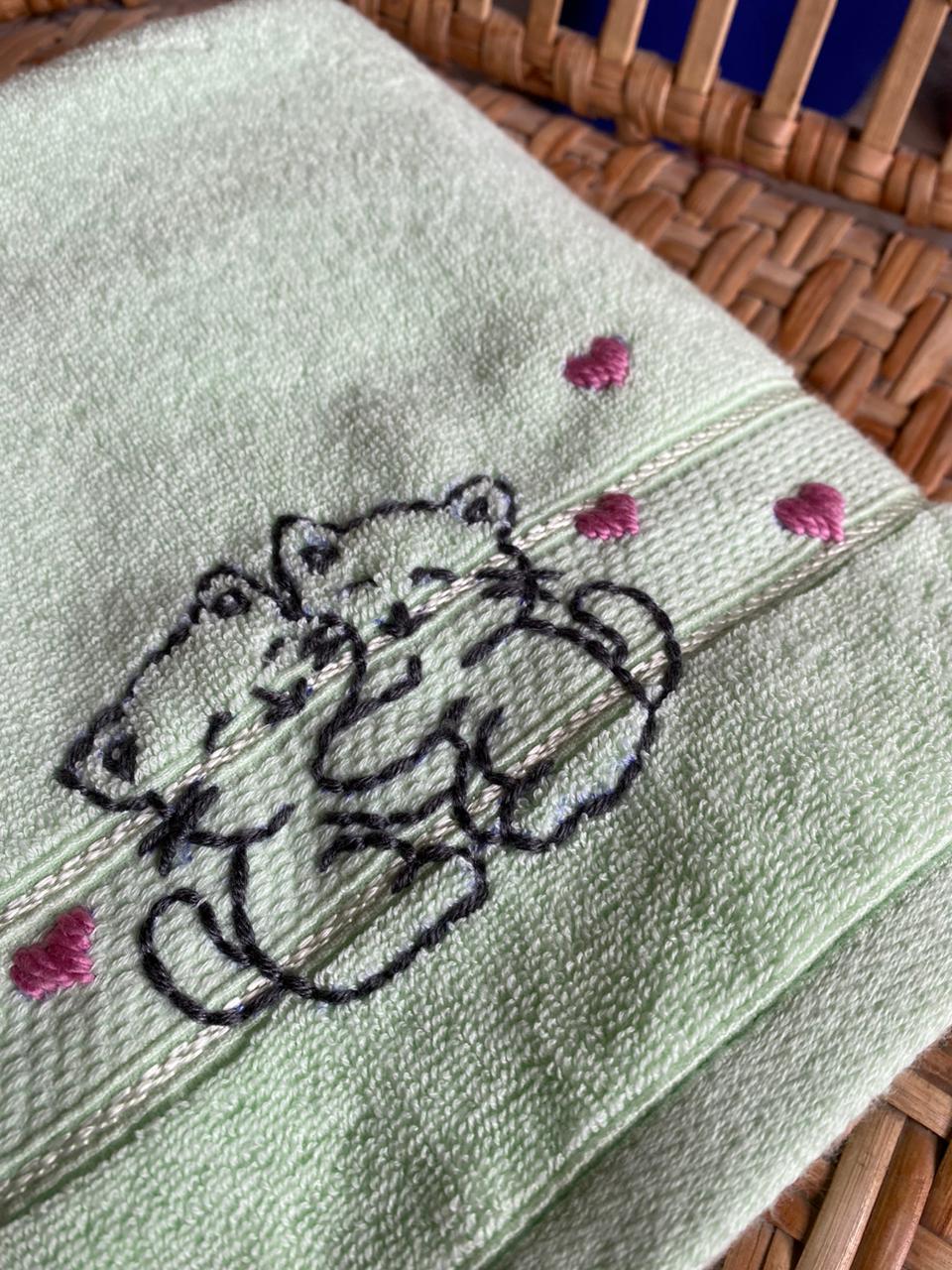 Handmade face towel , 50 X100 cm , 100% cotton