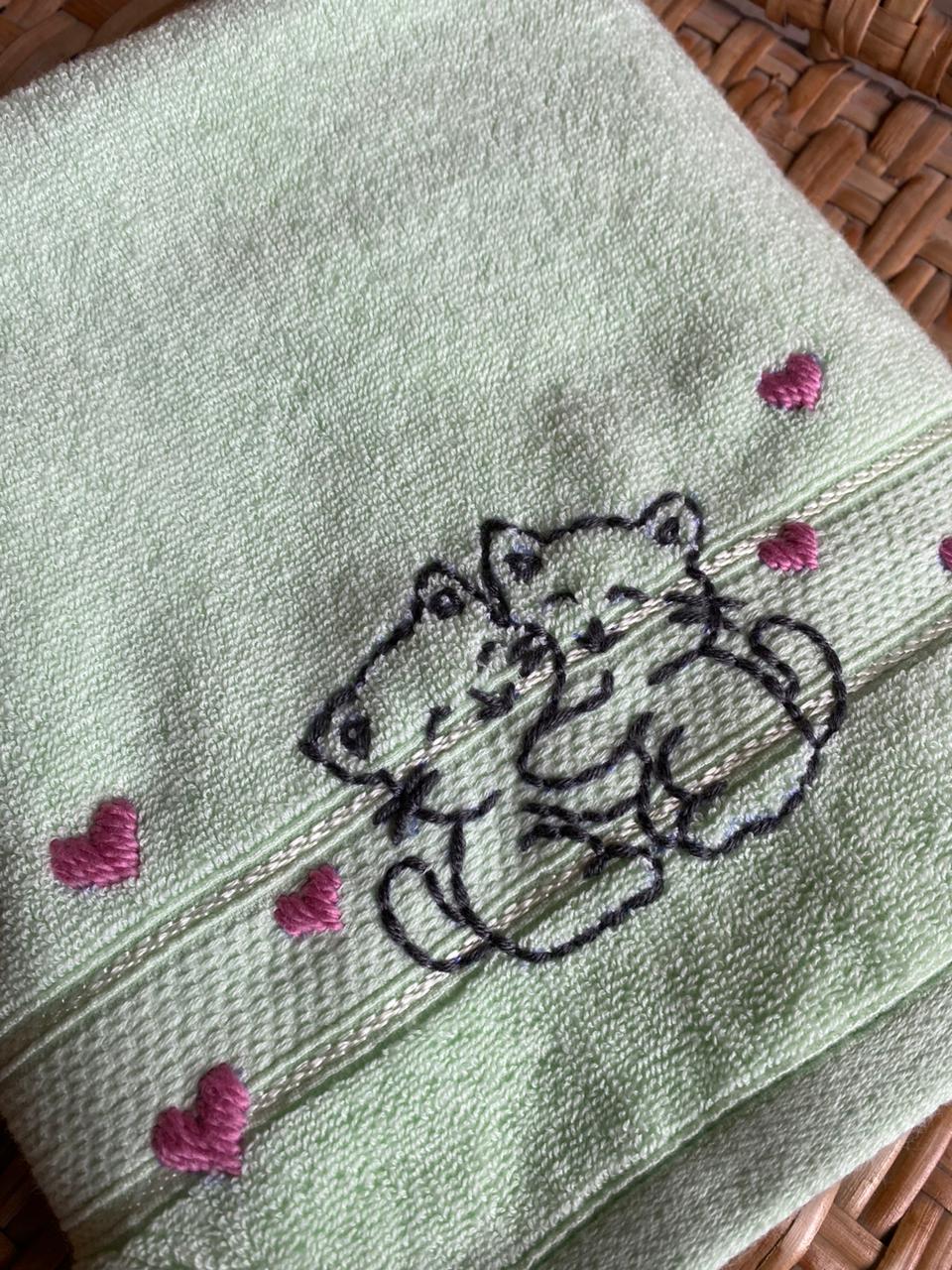 Handmade face towel , 50 X100 cm , 100% cotton