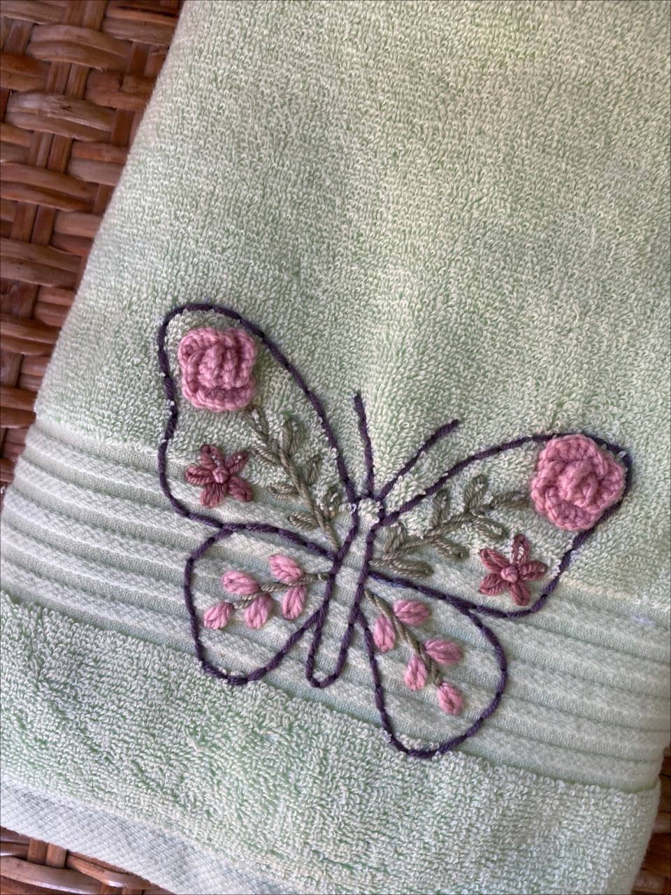 Handmade face towel , 50 X100 cm , 100% cotton