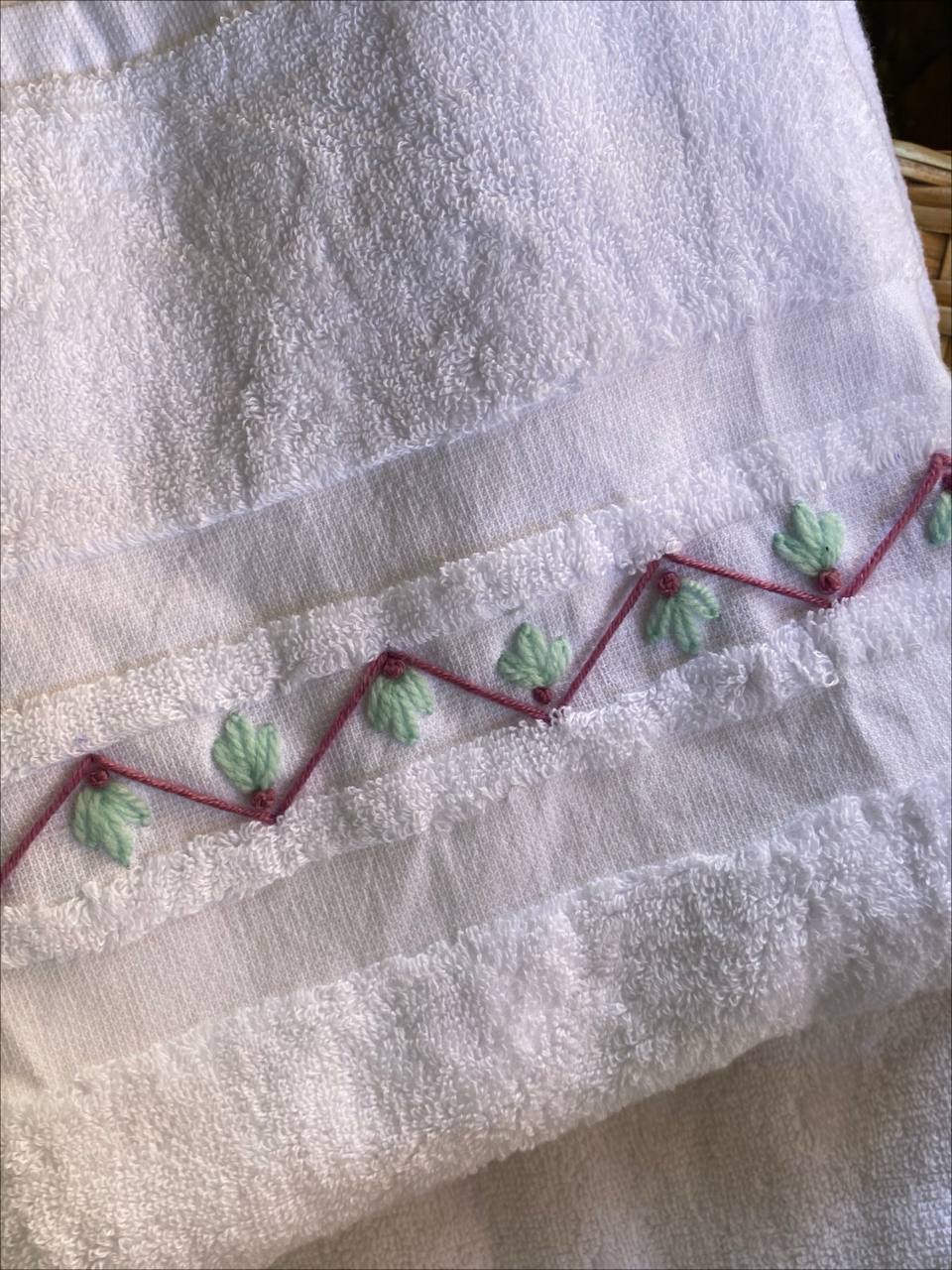 Handmade towel ,100% cotton ,Diagonals design