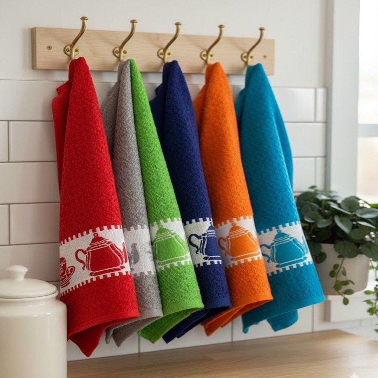 Kitchen Towels Set -6 Pieces, terry , 6 colors , 45*65 cm