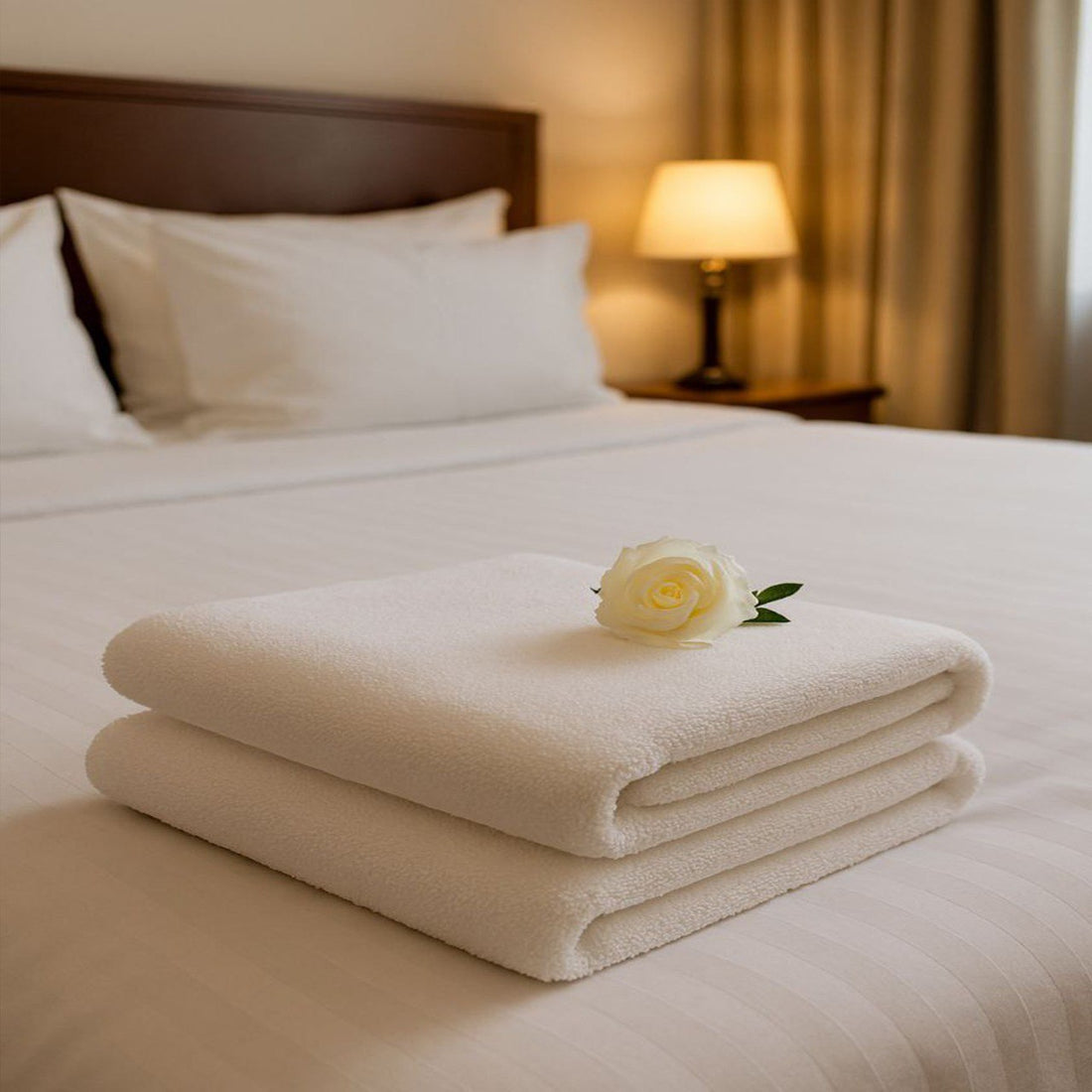 White Hotel Bath Towel – 100×150 cm