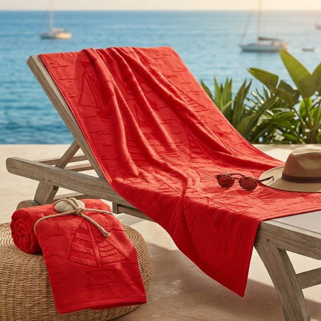 Summer-Ready Beach Towel, 100% Cotton, size 86*170 cm