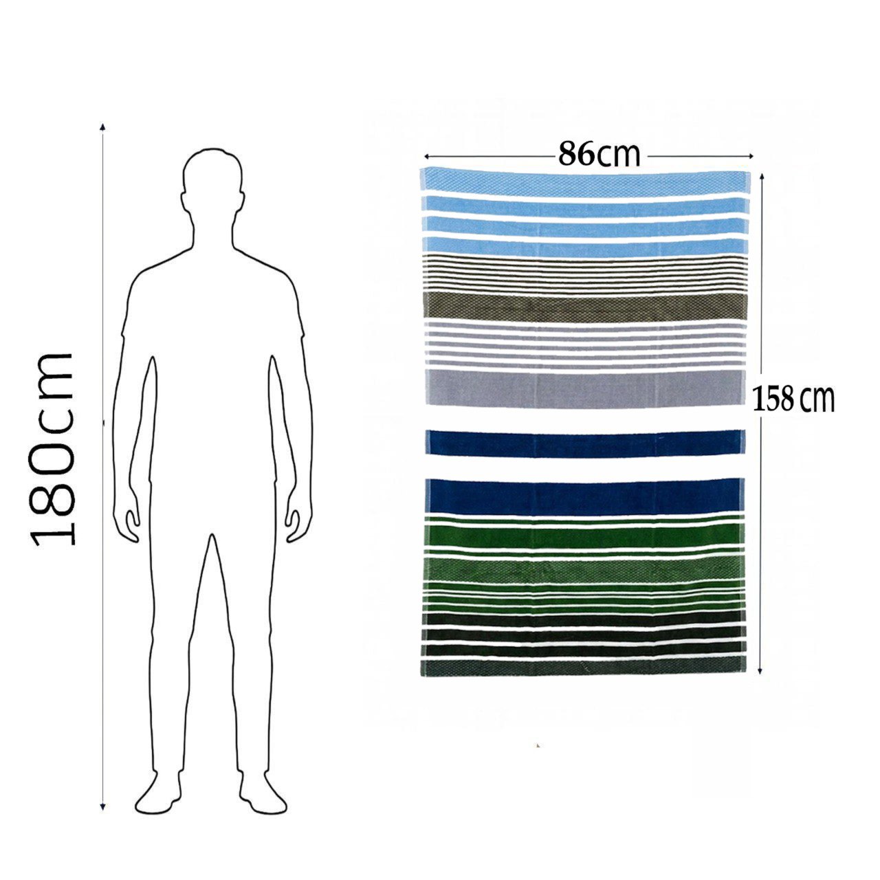 Beach Towel, 100% Cotton ,size 86*158 cm ,Colorful Summer Stripe Design