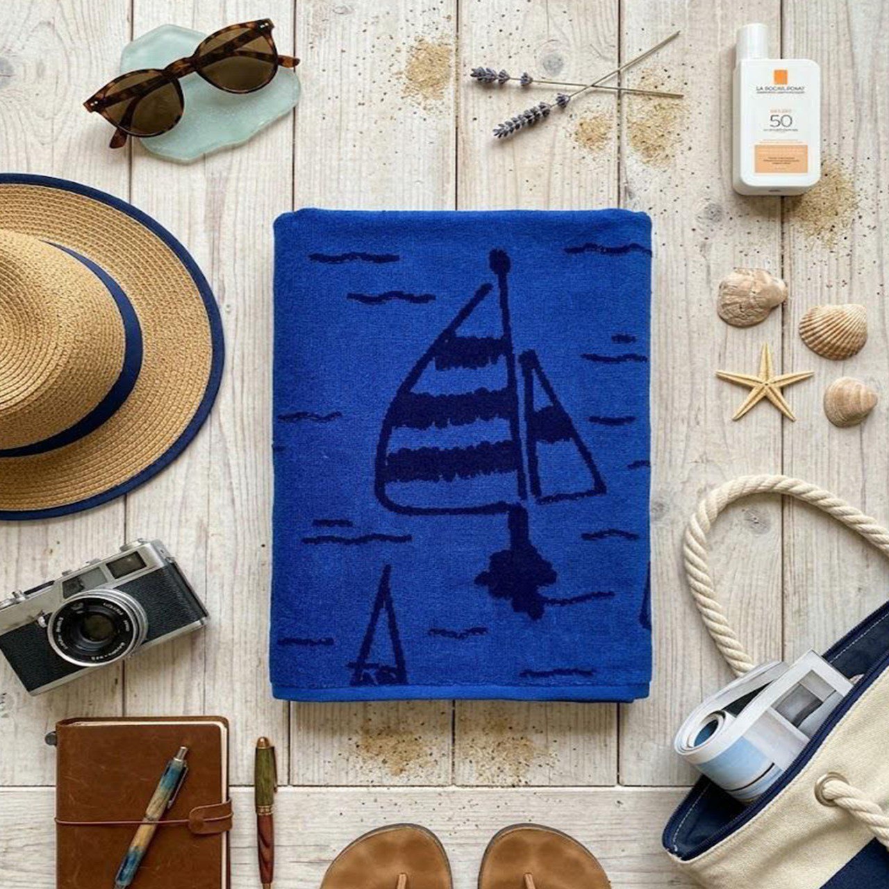 Summer-Ready Beach Towel, 100% Cotton, size 86*170 cm