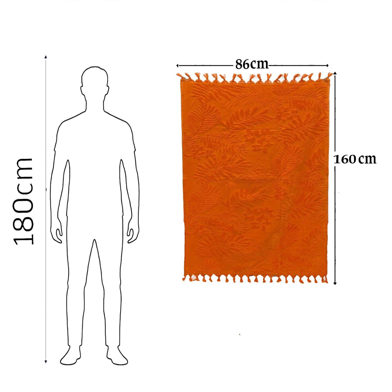 Beach Towel, 100% Cotton, Size 86*160 cm, Bold, Vibrant & Premium