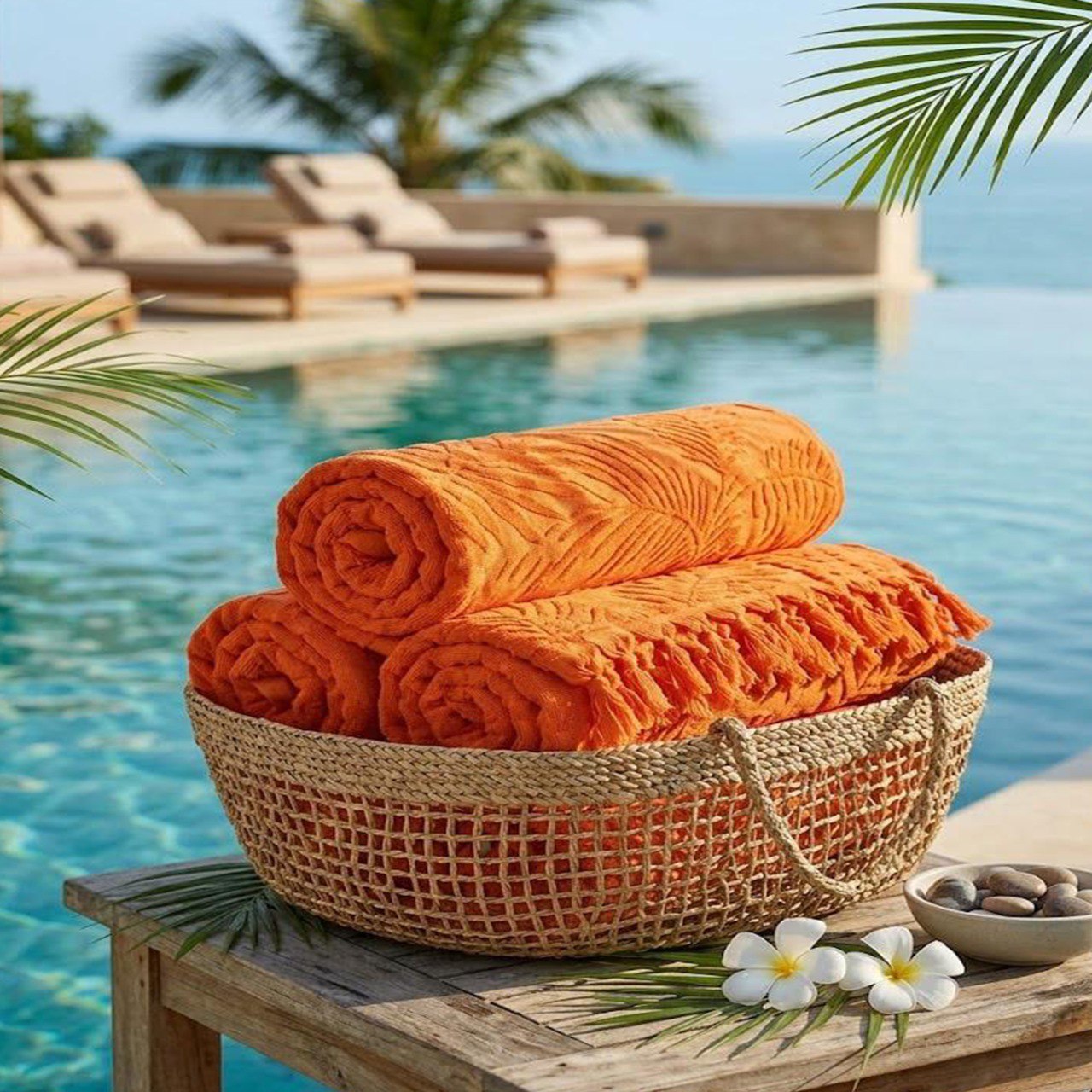 Beach Towel, 100% Cotton, Size 86*160 cm, Bold, Vibrant & Premium