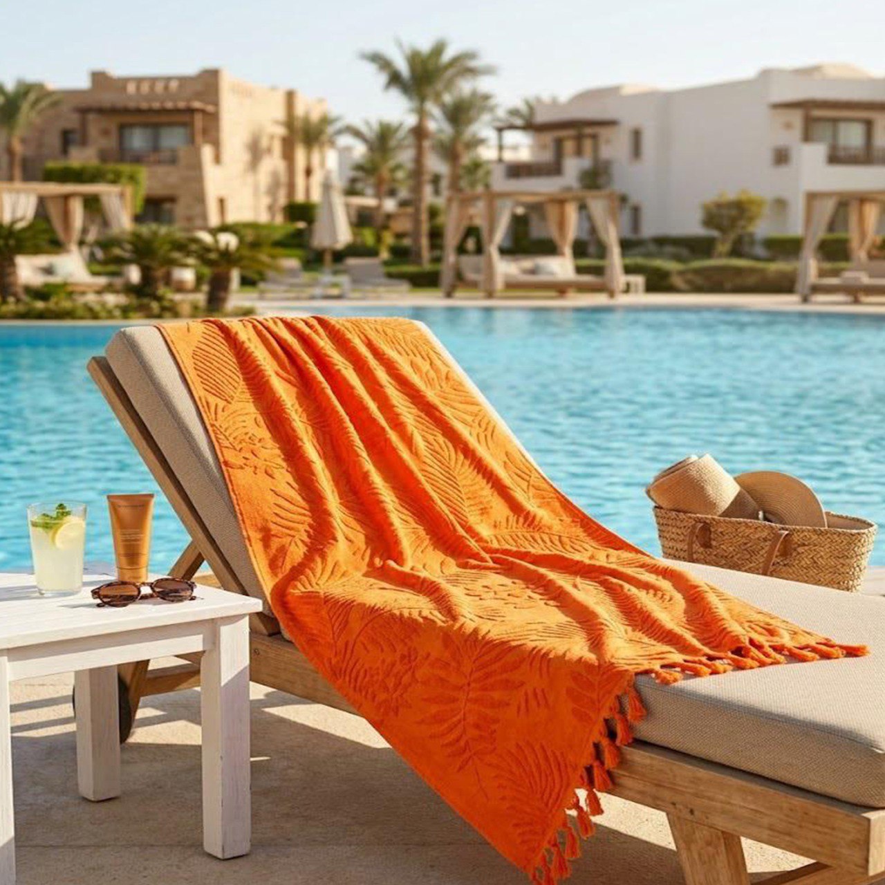 Beach Towel, 100% Cotton, Size 86*160 cm, Bold, Vibrant & Premium