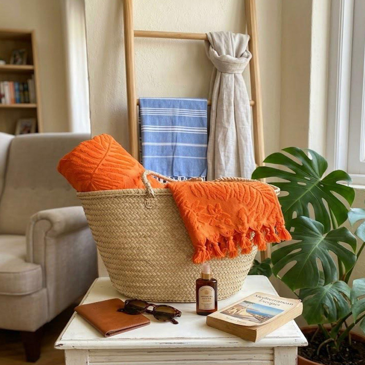 Beach Towel, 100% Cotton, Size 86*160 cm, Bold, Vibrant & Premium