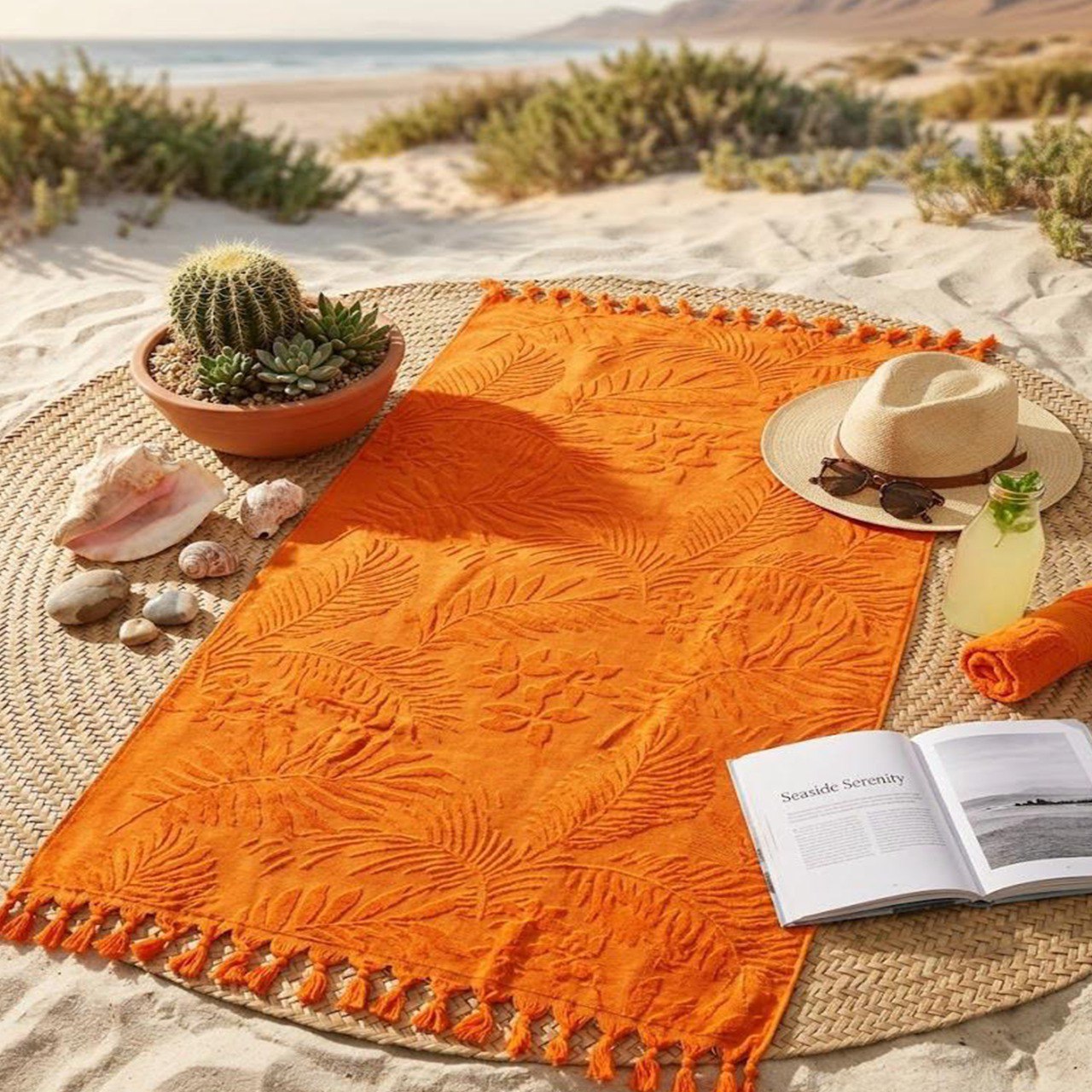 Beach Towel, 100% Cotton, Size 86*160 cm, Bold, Vibrant & Premium