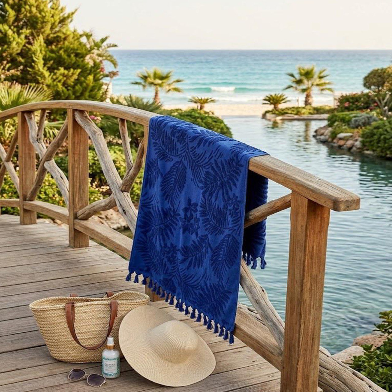 Beach Towel, 100% Cotton, Size 86*160 cm, Bold, Vibrant & Premium