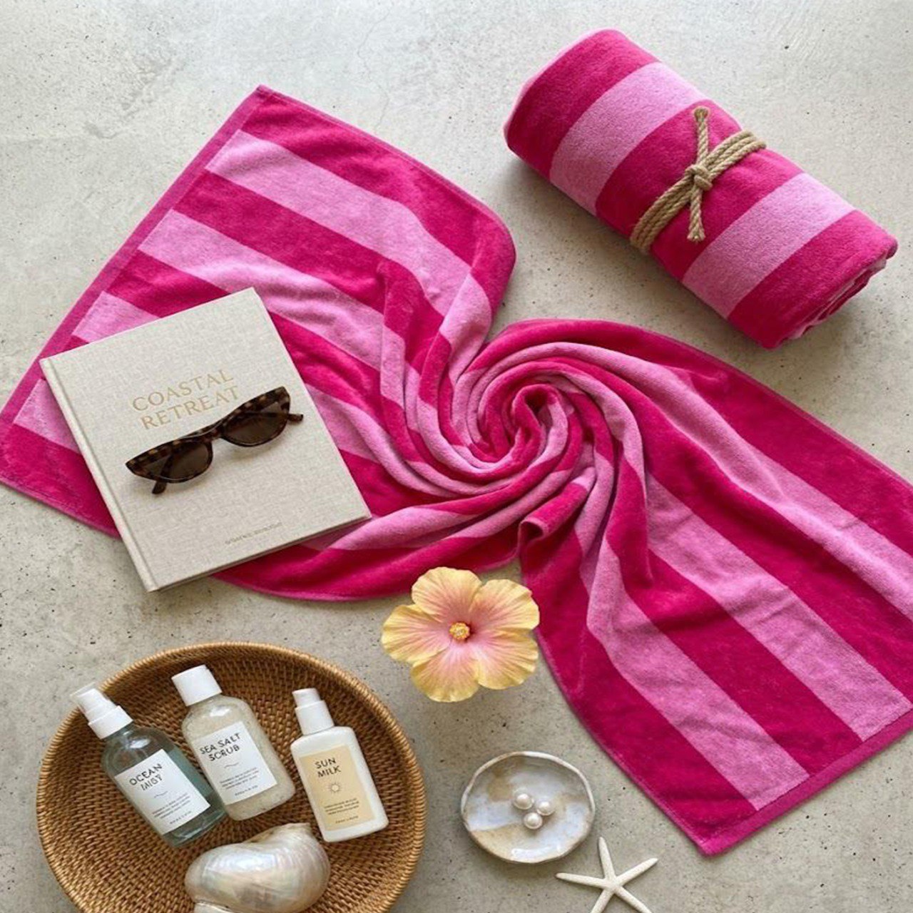 Beach Towel, 100% Cotton ,size 86*160 cm ,Classic Stripe Design